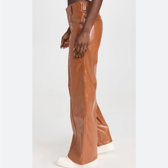 Free People Faux Leather Vegan Leather ‘Star Crossed Lovers’ Wide Leg Pant - Picture 10 of 10